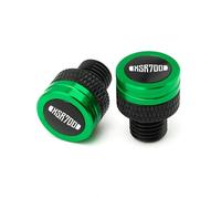 HUISI Convient for YAMAHA XSR700 XSR 700 XSR900 XSR 900 avec logo « XSR » moto M10 * 1,25 vis en aluminium boulons bouchons de trou de rétroviseur(Green)