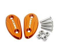 HUISI Couvercle de Base de rétroviseur de moto adapté for CBR1000RR CBR 1000 RR 2008 - 2017, éliminateur d'entraînement de pare-brise, couvercle de trou de miroir(Orange)