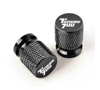 HUISI Lot de 2 Bouchons de Valve de Pneu de Moto, Accessoires adaptés à Yamaha TENERE 700 TENERE 700 Tenere700 2019 2020 2021-2024(Black)
