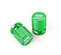 HUISI Lot de 2 Bouchons de Valve de Pneu for Motos Rieju(Green)