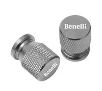 HUISI Lot de 2 Capuchons de Valve de Pneu en Aluminium CNC for Moto Benelli Leoncino 500 TRK502X TNT125 300 502C BN 125 302(Silver)