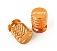 HUISI Lot de 2 Capuchons de Valve de Pneu en métal for Moto PCX 125 150 160 PCX125 PCX150 PCX160 2021 2022(Orange)