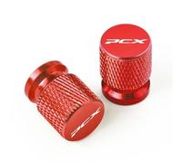 HUISI Lot de 2 Capuchons de Valve de Pneu en métal for Moto PCX 125 150 160 PCX125 PCX150 PCX160 2021 2022(Red)