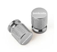 HUISI Lot de 2 Capuchons de Valve de Pneu for Moto, adaptés à Lambretta LN 125, LN 151, LN 150 V-Special 50125200(Silver)