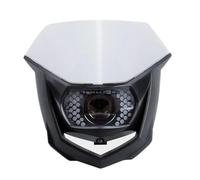 HUISI Phare avant à LED universel for KTM EXC, CRF XR, Suzuki DR-Z, Kawasaki KLX, Yamaha WR, Dirt Bike, tout-terrain, motocross(Headlight Mask White)