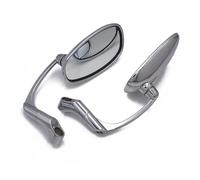 HUISI Rétroviseur universel for moto, calibre fileté M8/M10, grand champ de vision, adapté aux scooters électriques, en alliage d'aluminium(Electroplated B)