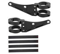 HUISI Support de Phare Universel 34 mm-58 mm, Pince de Fixation for Tube de Fourche, Support de Phare 54 mm, 49 mm, 45 mm, 41 mm, 37 mm, for Moto Bobber, Cafe Racer(Black fit 46-49mm)