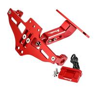 HUISI Support de Plaque d'immatriculation arrière for Aprilia RSV4 R/RR/RF RS 660 Tuono V4 1100 RSV 1000 Mille R, kit d'élimination de Garde-Boue arrière(Red)