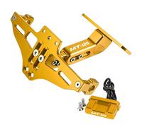 HUISI Support de Plaque d'immatriculation arrière for Yamaha YZF R125 2014-2023 MT125 MT 125 2008-2024 2023 2022, kit d'élimination de Garde-Boue arrière(Gold)