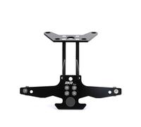 HUISI Support de Plaque d'immatriculation arrière modifié for Moto Suzuki GSX250R GSX250, Cadre avec Queue arrière Pliable et réglable(Black)