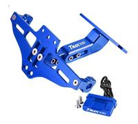 HUISI Support de Plaque d'immatriculation réglable for Moto Yamaha TMAX 530 TMAX530 2012-2016 2013 2014 2015, Clignotants(Blue)