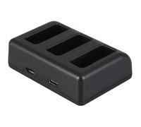 Huismerk triple chargeur pour GoPro Hero5, Hero6, Hero7, Hero (2018), Hero8 - Charge 3 batteries simultanément