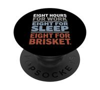 Huit heures de travail Huit pour la fête du travail de Brisket PopSockets PopGrip Adhésif