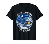 Huit Nuits de lumière Hanoukka Menorah Japanese Village Snow T-Shirt