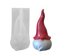 huitailang Moule À Bougie Nain 3D, GNOME Ornement Moule Série De Noël Ornement De Table De Père Noël Barbu, Resine Silicone Moule Epoxy Casting Mold Moule De Savon De Bricolage