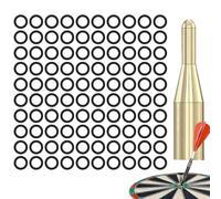 Huitrcrio Anneaux Caoutchouc Fléchette, Outil De Fléchettes + 100 Anneaux en Caoutchouc pour Fléchettes, Joint Torique pour Tige De Fléchette Filetées en Métal 2AB