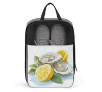 Huîtres avec sac à chaussures citron pour voyage, usage quotidien, sac de rangement anti-poussière pour chaussures de golf