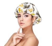 Huîtres et mandarines,Bonnet de nuit en satin réglable en soie pour adulte, bonnet de nuit élastique pour femme