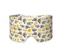 Huîtres et mandarines,Masque pour les yeux bloquant la lumière Cache-yeux et cache-oreilles pour le sommeil