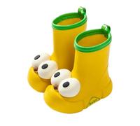 HUIWDP Bottes de pluie pour enfants avec bandes élastiques EVA légères en caoutchouc antidérapant et imperméable, jaune, 27 EU