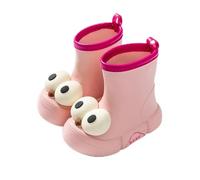 HUIWDP Bottes de pluie pour enfants avec bandes élastiques EVA légères en caoutchouc antidérapant et imperméable, rose, 29 EU