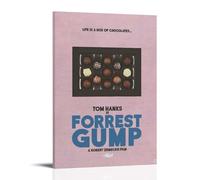 HUIWREYWQRO Poster Forrest Gump - Art mural pour salon, chambre à coucher - Décoration murale sur toile - 50 x 75 cm - Style cadre