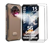 HuiYouMY 2Pcs Verre trempé Anti Casse Protection Compatible with Ulefone Armor X16 Film Protection écran Compatible with Ulefone Armor X16 Protection et Protège écran Antichoc,Clear