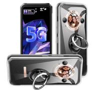 HuiYouMY Coque Anti Casse Protection Compatible with Blackview BL9000 et 1*Anneau Coque de Protection Compatible with Blackview BL9000 étui Housse Etui Protection Antichoc,Clear