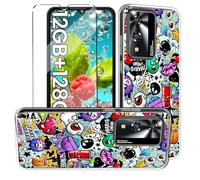 HuiYouMY Coque et 1Pcs Verre trempé Protection Compatible with CUBOT A10 Coke Coque de Protection Compatible with CUBOT A10 étui Housse Etui Protection et protège écran Antichoc,XS40