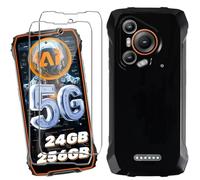 HuiYouMY Coque pour Blackview BL7000 (6.78") avec 2 Pièces Verre Trempé Protection écran, Black Silicone TPU Souple Etui Housse Anti-Rayures Antichoc Case - Noir