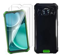 HuiYouMY Coque pour Blackview Oscal S80 (6.58") avec 2 Pièces Verre Trempé Protection écran, Black Silicone TPU Souple Etui Housse Anti-Rayures Antichoc Case - Noir