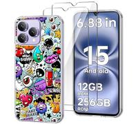 HuiYouMY Coque pour Cubot A40 (6.88") avec 2 Pièces Verre Trempé Protection écran, Transparent Silicone TPU Souple Etui Housse Anti-Rayures Antichoc Case - XS40