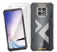 HuiYouMY Coque pour Cubot Kingkong ES 3 (6.74") avec 2 Pièces Verre Trempé Protection écran, Transparent Silicone TPU Souple Etui Housse Anti-Rayures Antichoc Case - Clear