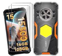 HuiYouMY Coque pour Cubot Kingkong Power 5 (6.88") avec 2 Pièces Verre Trempé Protection écran, Transparent Silicone TPU Souple Etui Housse Anti-Rayures Antichoc Case - Clear