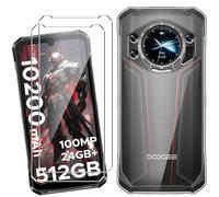 HuiYouMY Coque pour Doogee S119 (6.72") avec 2 Pièces Verre Trempé Protection écran, Transparent Silicone TPU Souple Etui Housse Anti-Rayures Antichoc Case - Clear