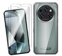 HuiYouMY Coque pour Oukitel WP35 Pro (6.6") avec 2 Pièces Verre Trempé Protection écran, Transparent Silicone TPU Souple Etui Housse Anti-Rayures Antichoc Case - Clear