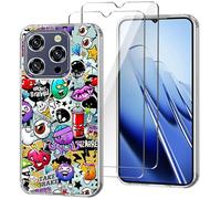 HuiYouMY Coque pour Oukitel WP52 (6.6") avec 2 Pièces Verre Trempé Protection écran, Transparent Silicone TPU Souple Etui Housse Anti-Rayures Antichoc Case - XS40