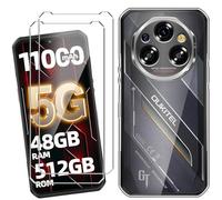 HuiYouMY Coque pour Oukitel WP62 (6.6") avec 2 Pièces Verre Trempé Protection écran, Transparent Silicone TPU Souple Etui Housse Anti-Rayures Antichoc Case - Clear