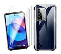 HuiYouMY Housse pour Oukitel WP27 Coque Silicone + [2 Pezzi] Verre trempé, Transparent Souple Protection TPU Cover Case Shell Etui Bumper Coque Film Protection écran (6.78") -Clear