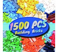 HUIZDQ 1500 Pièces Blocs de Construction, Lot Classique de Petits Blocs, Ensemble de Briques de Construction Classique Ensemble de Briques de Construction de Base Compatible avec Toutes les Grandes