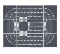 HUIZDQ Lot de 12 Plaques de Base pour Rue et Bâtiment, Jouet Compatible Avec Toutes les Grandes Marques, 25,4 x 25,4 cm (Gris)