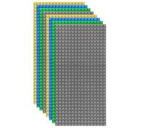 HUIZDQ Lot de 8 plaques de base classiques pour blocs de construction, 100 % compatibles avec toutes les grandes marques, avec 32 x 16 picots, multicolore