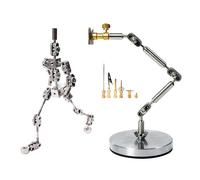 HUIZHITENGDA 12-20CM DIY Stop Motion Armature Kits, Figurine De Marionnette en Métal pour La Création De Personnages, Assemblage Facile De Squelette Humanoïde Articulé pour Le Projet Stop-Motion,20CM