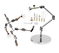 HUIZHITENGDA 12cm, Figurine métallique articulée pour Animation en Stop Motion avec Mains et crâne | Kits d'armature prêts pour Studio pour Animation en Stop Motion