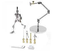 HUIZHITENGDA 12cm, Système d'armature pour Animation en Stop Motion, Bras d'armature en Acier Inoxydable, Kits d'armature DIY pour Stop Motion, réglage en 5 étapes pour débutants