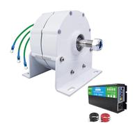 HUIZHITENGDA 12v,3000W Nouveau générateur à Aimant Permanent sans engrenage, températures extrêmes de -40°C à 80°C Générateurs éoliens sans bruit12V 24V 48V (avec onduleur)