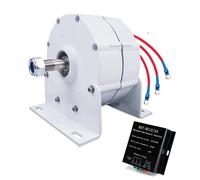 HUIZHITENGDA 12v, Éolienne de Petite Taille 12000W Énergie Gratuite 220V pour la Maison, Alternateur triphasé Générateur à Aimant Permanent pour éolienne ou Turbine hydraulique (avec contrôleur 12V)