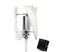 HUIZHITENGDA 12v, Générateur d'éolienne 3000W, 3 pales en Fibre de Nylon Durable, Faible Bruit, générateur 12V/24V/48V avec contrôleur pour Utilisation en extérieur dans la Cour (Blanc)