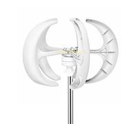 HUIZHITENGDA 12v, Générateur d'éolienne à axe Vertical Petit de 6000W-9000W, 12V 24V 48V avec MPPT, Faible Vitesse de démarrage avec contrôleur (Blanc)