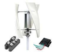 HUIZHITENGDA 12v, Kit de générateur d'éolienne Verticale silencieuse pour Jardin à Domicile de 16 000 W, éolienne Verticale AC triphasée à Petite lévitation magnétique 12V-220V avec contrôleur MPPT